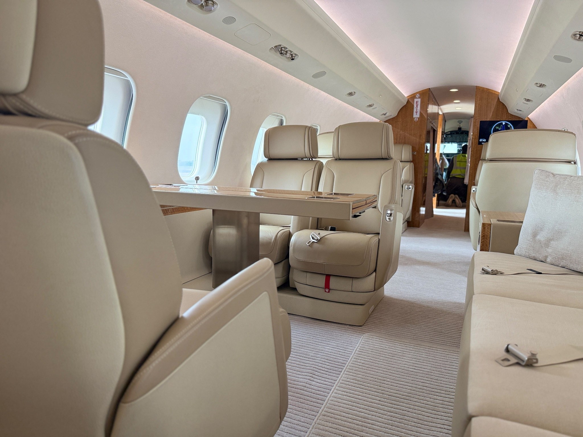 Executive private jet cabin